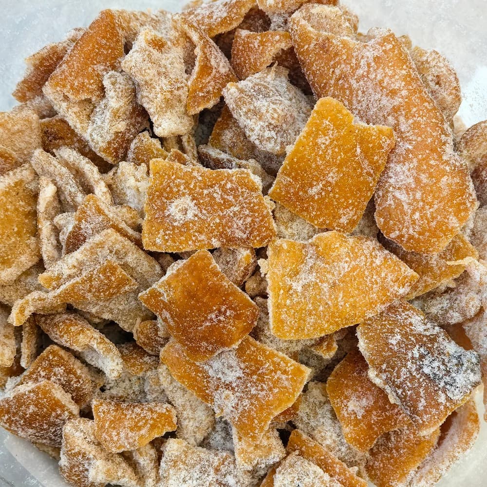 Green Plum Juice-Infused Preserved Tangerine Peel — customer-supplied product photograph