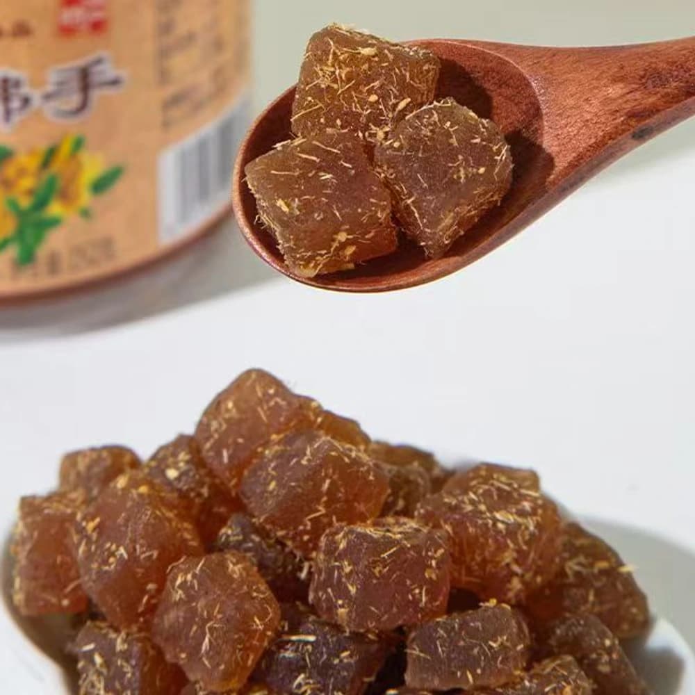Golden Preserved Bergamot Granules — customer-supplied product photograph