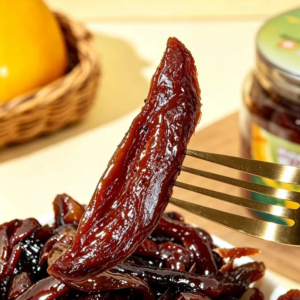 Bergamot-Flavored Preserved Mango Strips — customer-supplied product photograph